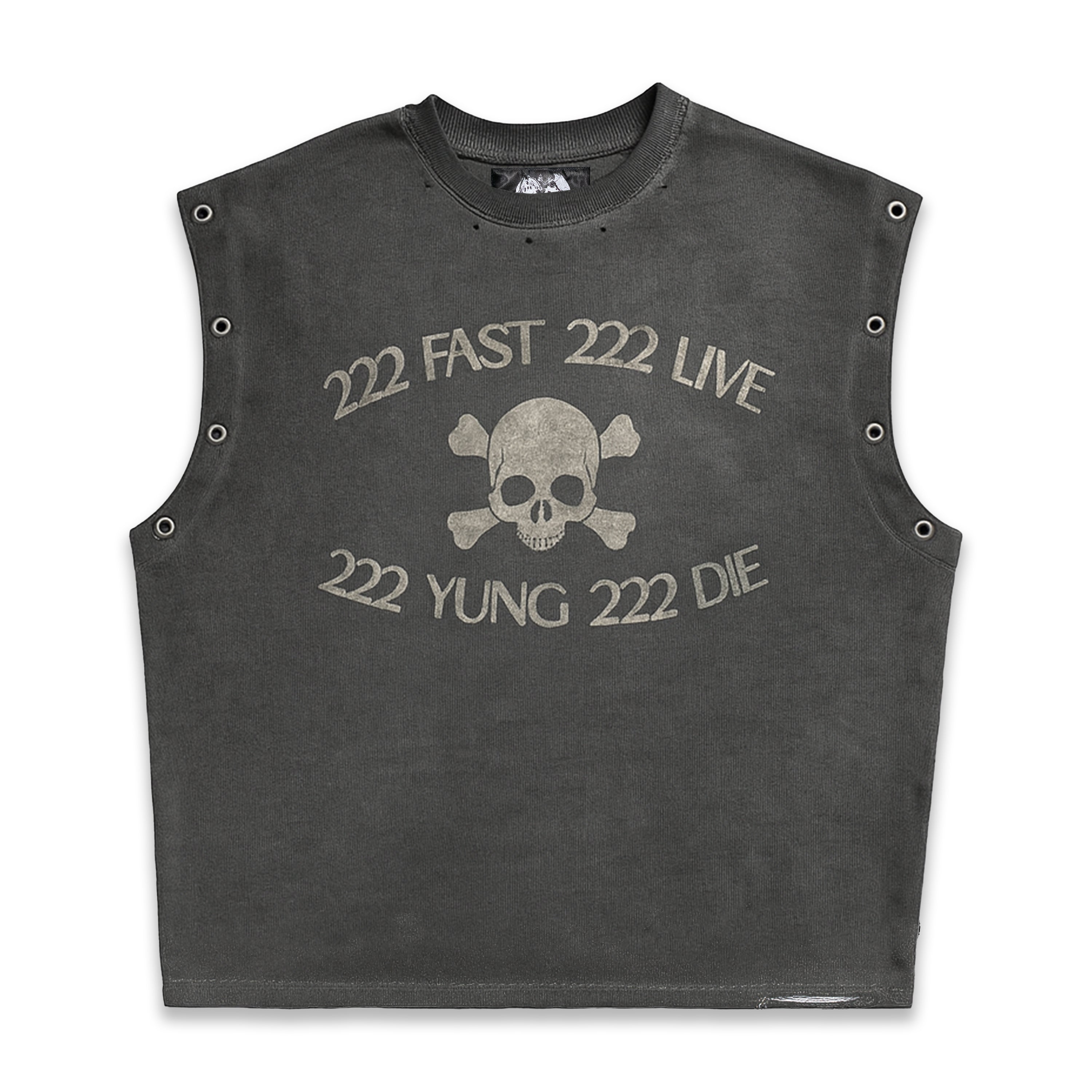"222 FAST 222 LIVE" TANK - ONYX