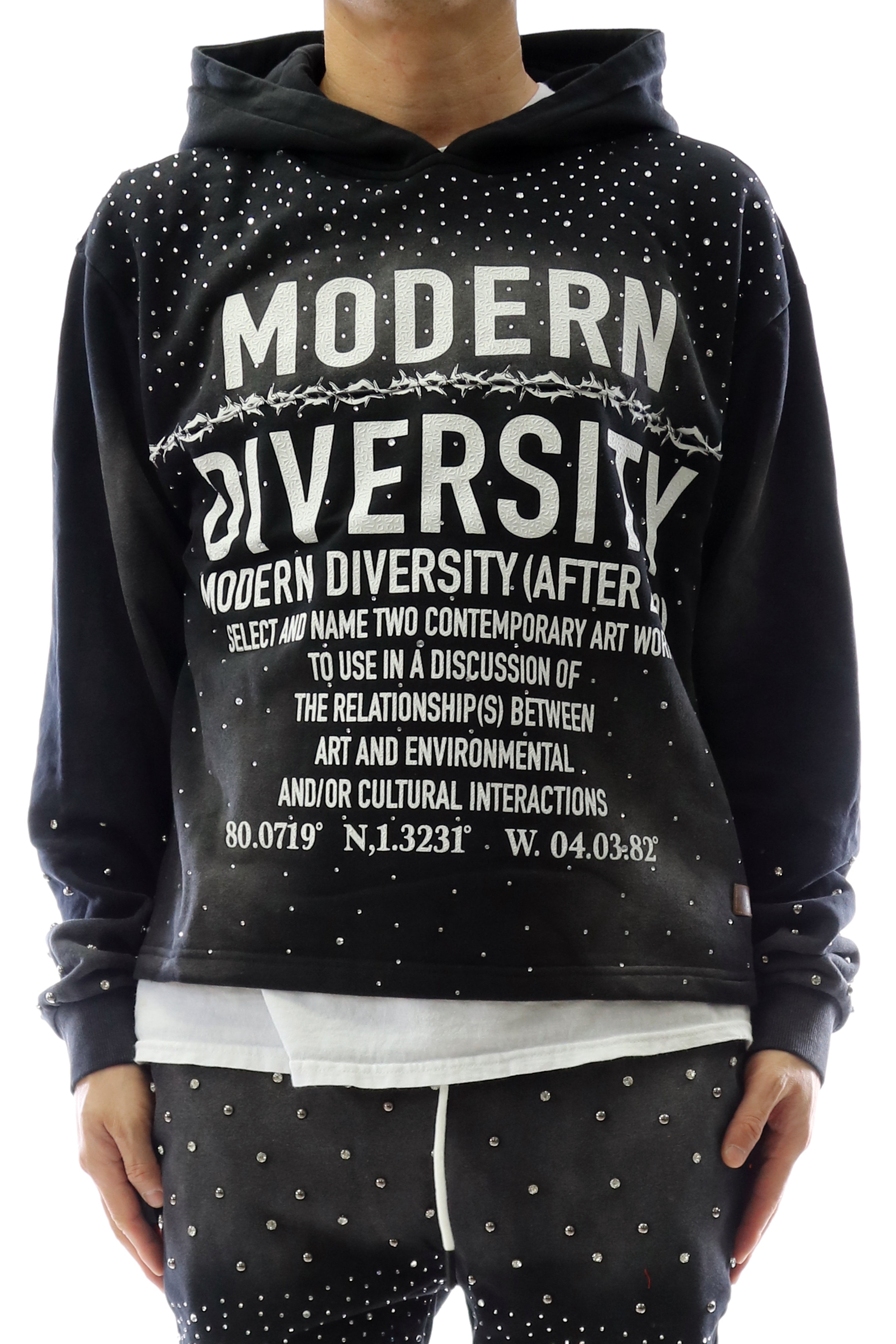 ZICORN French Terry Long Sleeve Crop Top Pullover Hoodie only