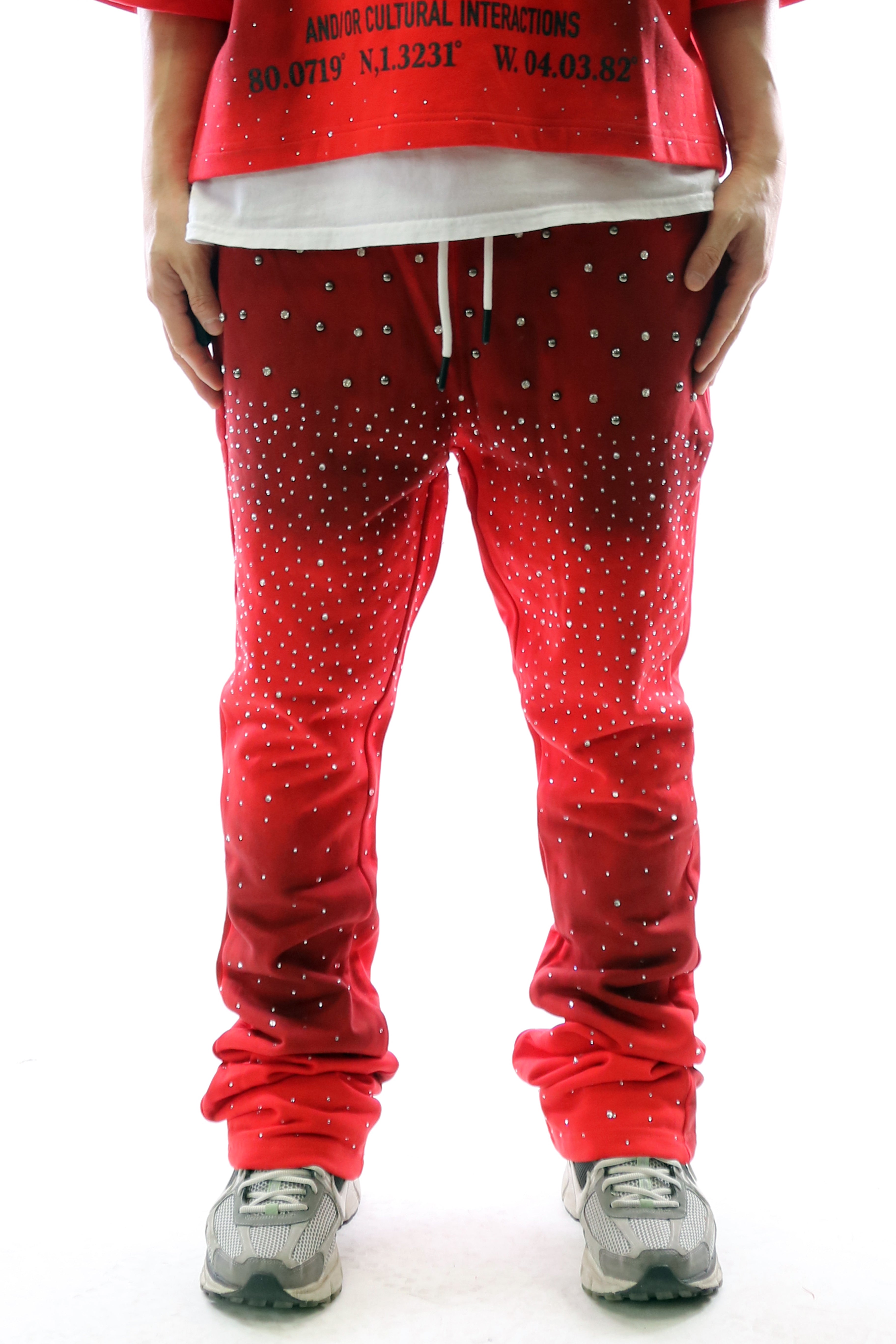 SYNTH Washed French Terry Stacked Jogger Pants