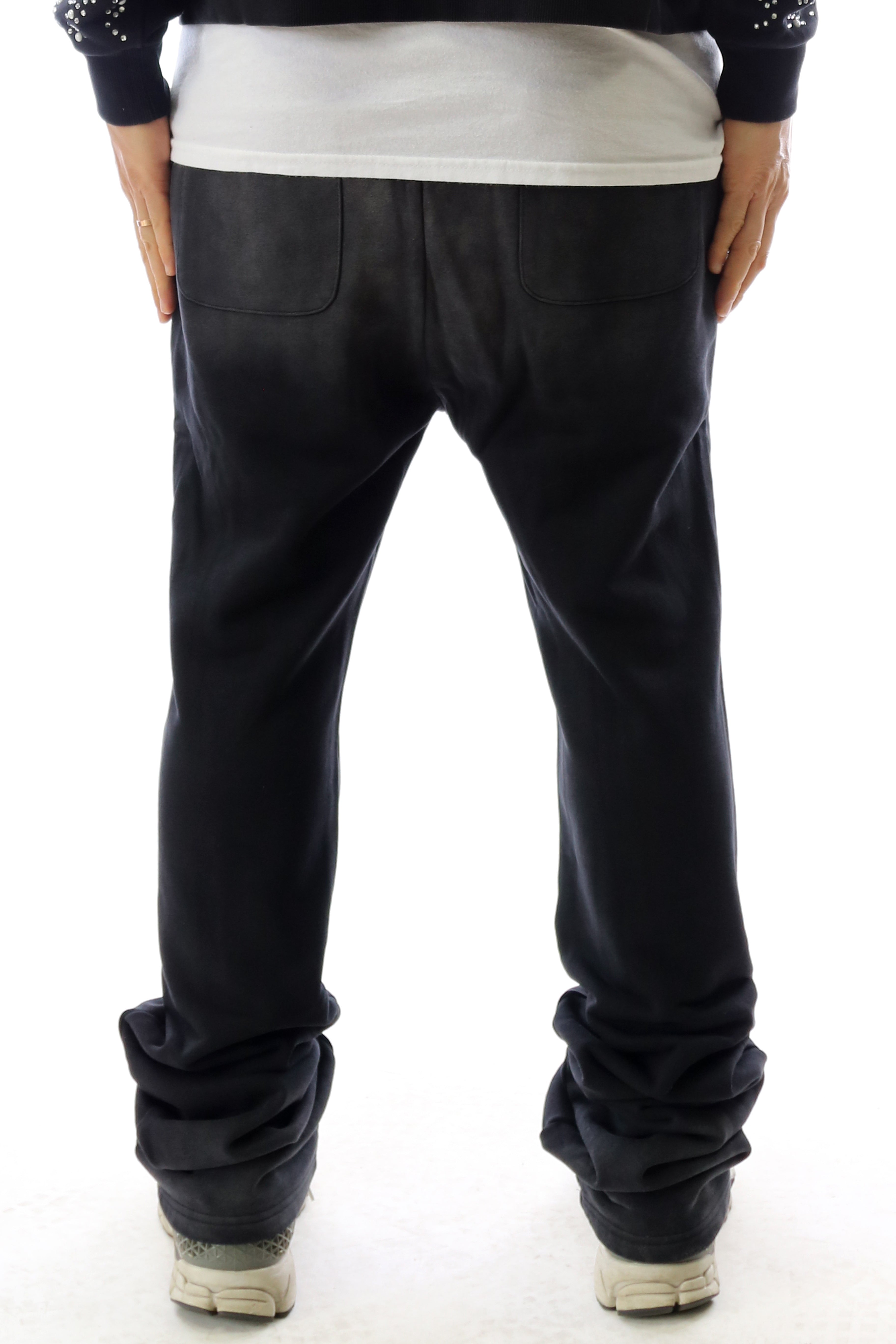 PANTHEON Washed French Terry Stacked Jogger Pants