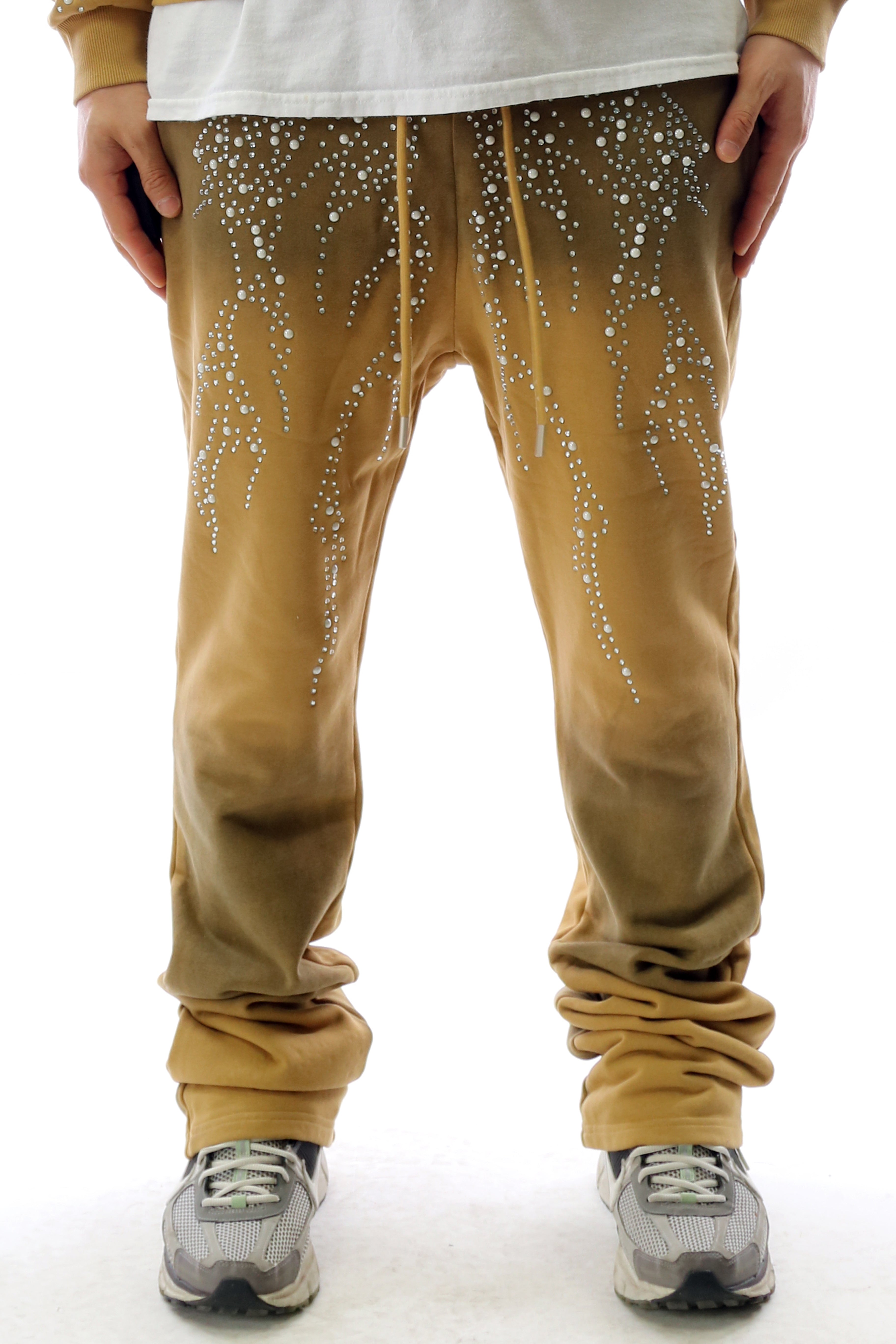 HUSK Washed French Terry Stacked Jogger Pants