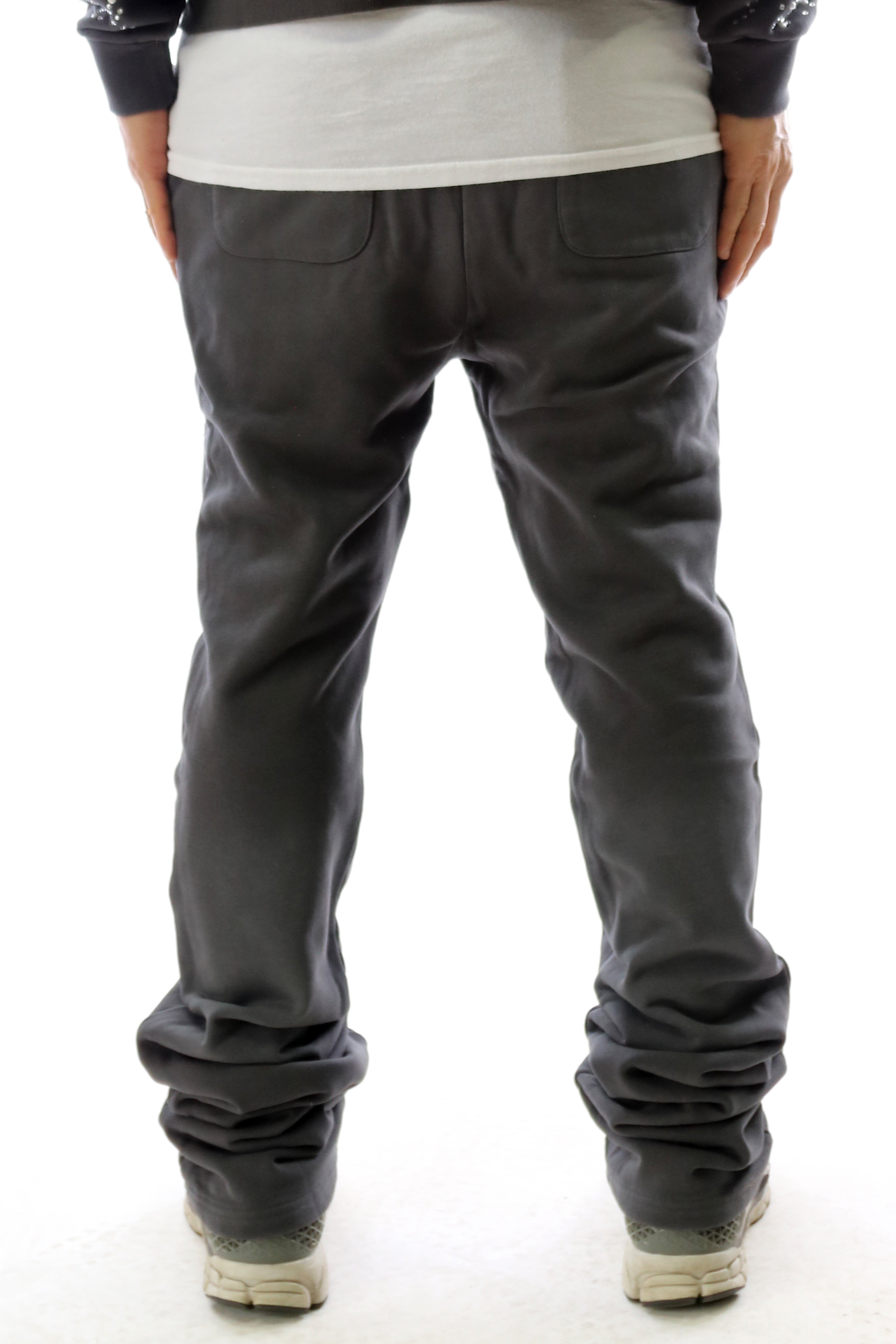 CINDER Washed French Terry Stacked Jogger Pants