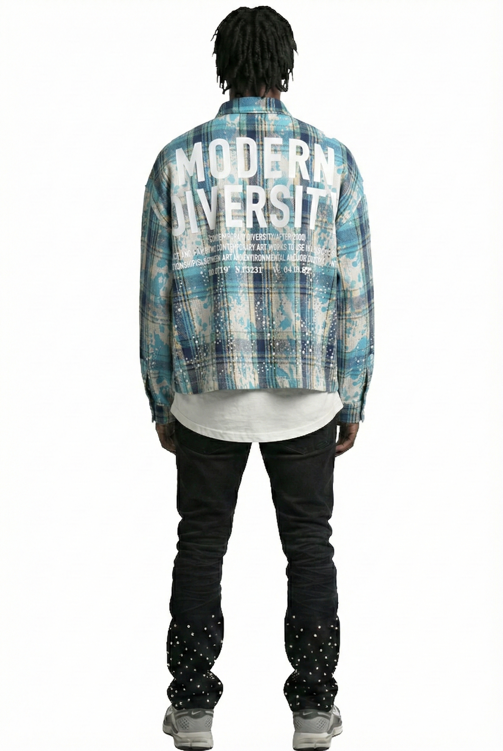 ASHEN Heavy Flannel Crop Top Button Down Shirt