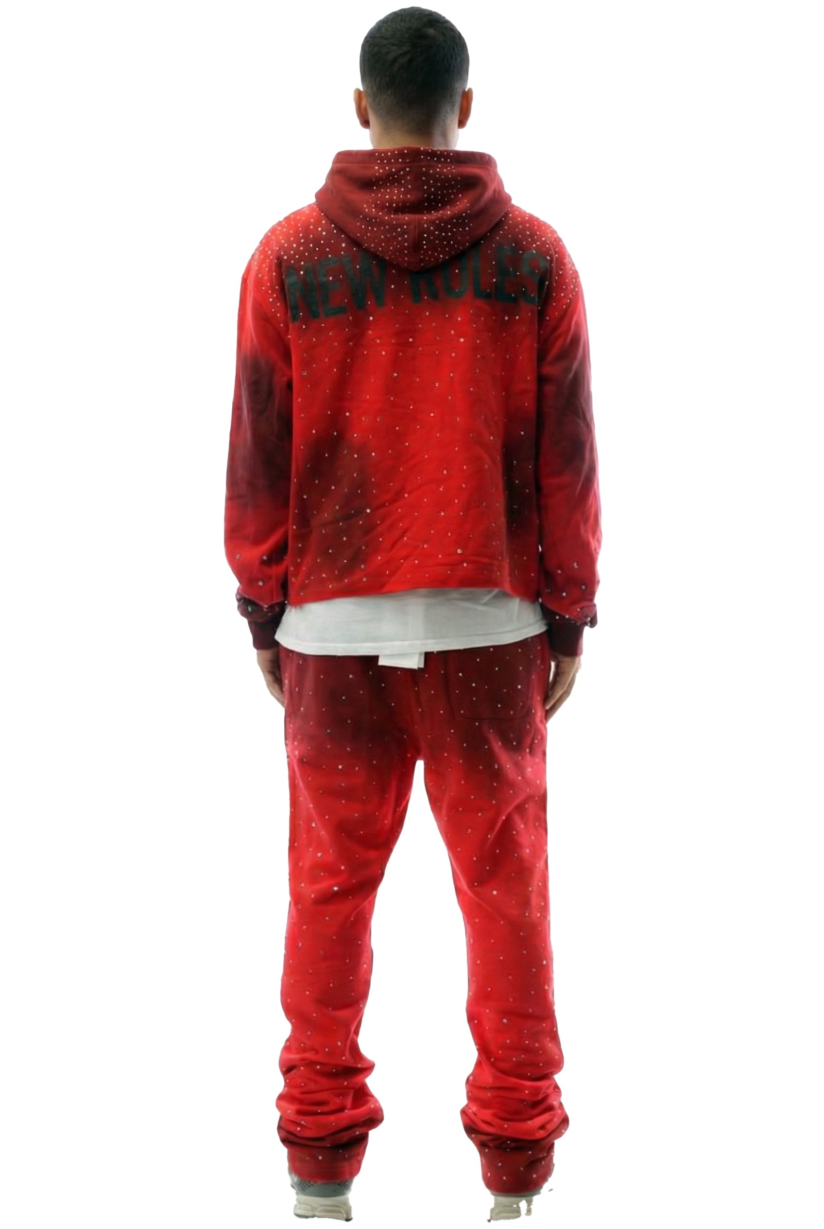 SYNTH French Terry Long Sleeve Crop Top Pullover Hoodie only