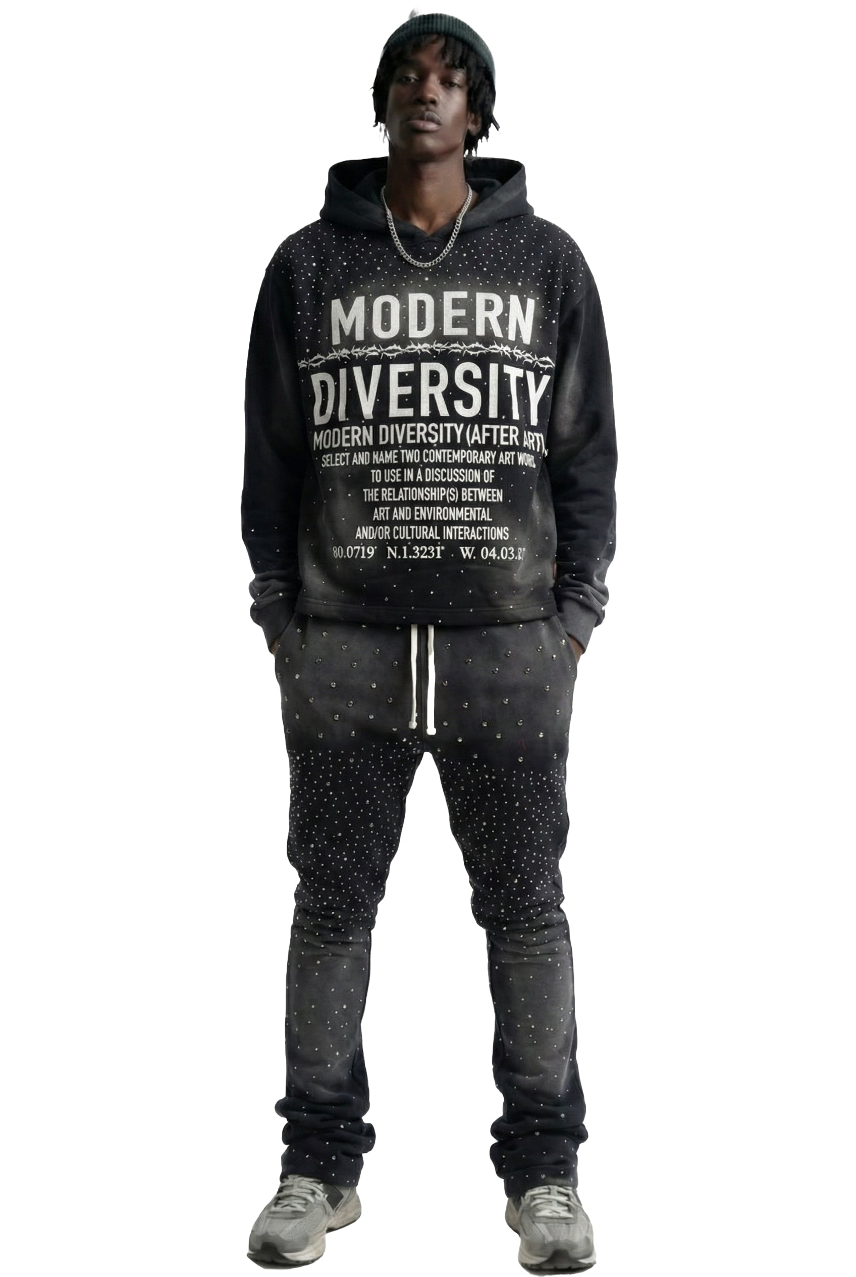 ZICORN French Terry Long Sleeve Crop Top Pullover Hoodie only