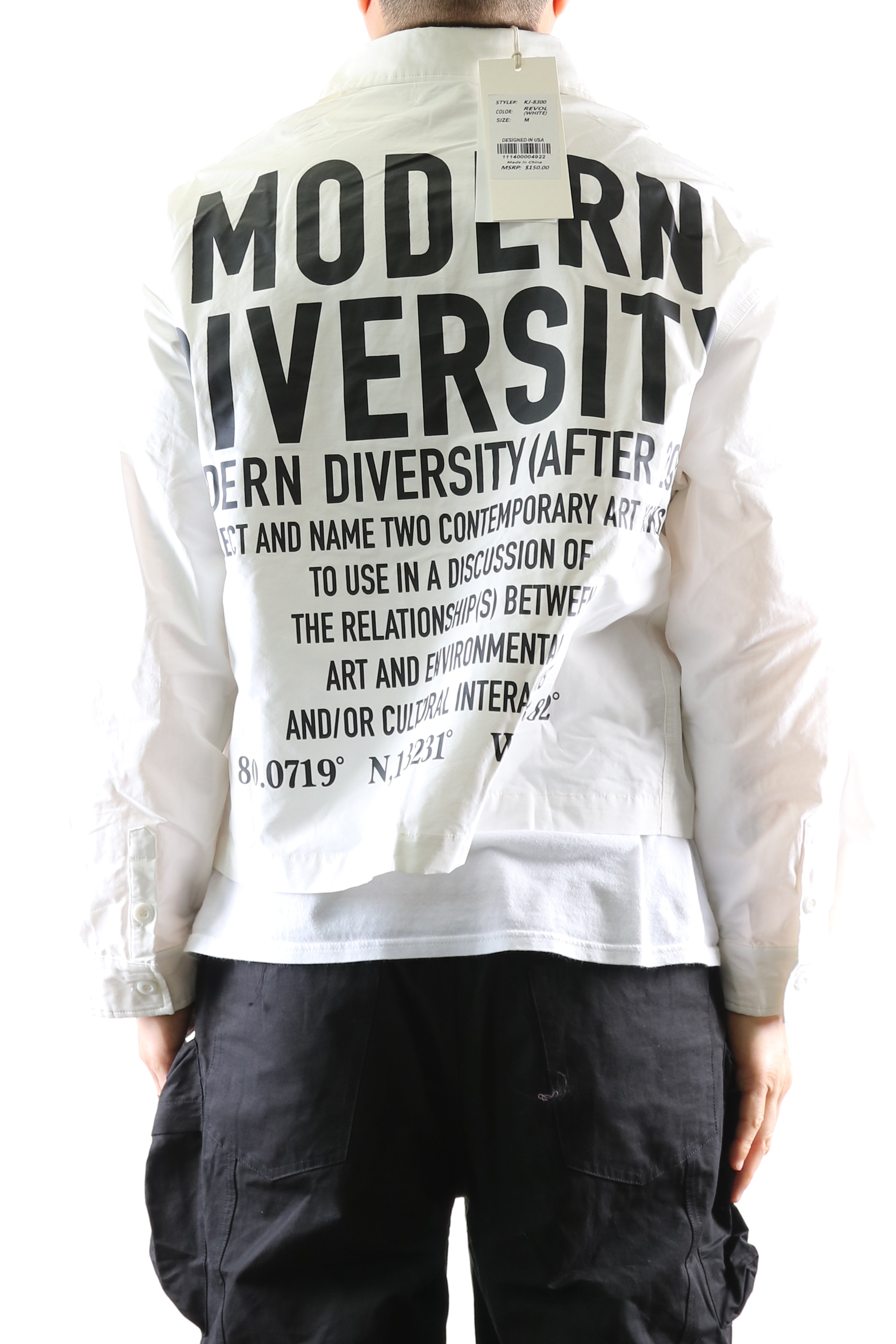 REVOL Twill Blended Nylon Crop Top Jacket